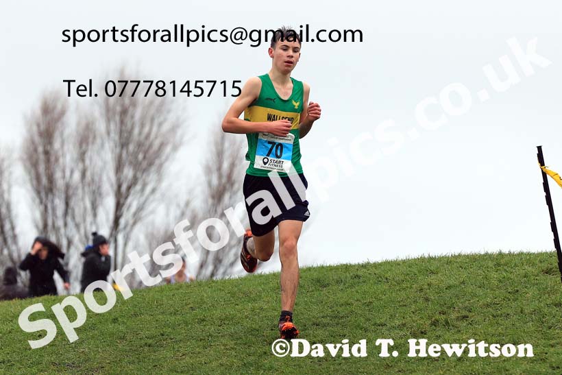 Boys under-13s 2023 North Eastern Cross Country Champs., Temple Park, South Shields. Photo: David T. Hewitson/Sports for All Pics
